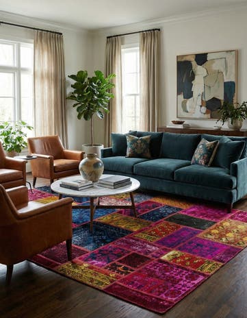 5' 10 x 7' 8 Hand Knotted Ultra Vintage Persian Wool Rug