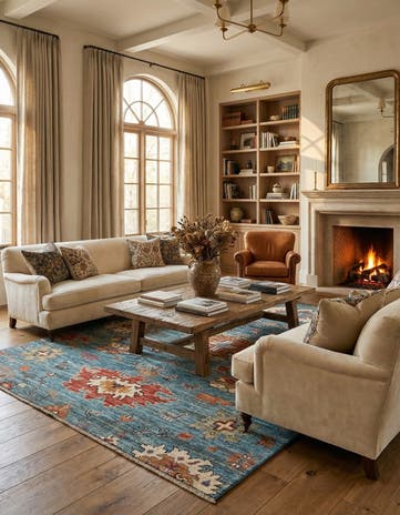 8' 3 x 10' 1 Hand Knotted Oushak Wool Rug