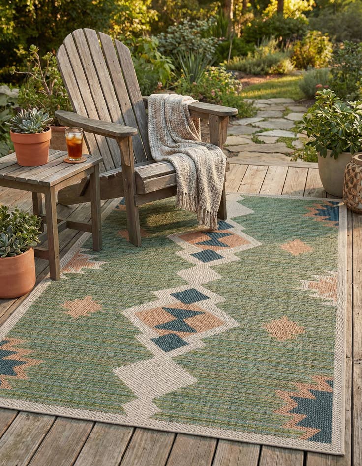 Detail image of 4' x 6' Easy-Clean Baja Indoor / Outdoor Rug