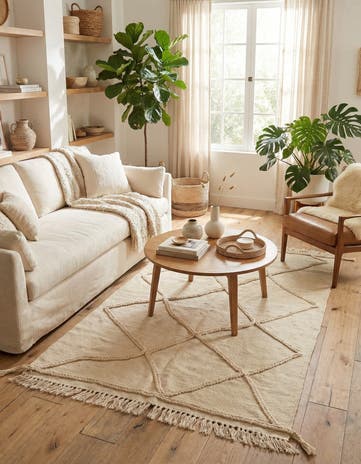 3' 6 x 5' 2 Hand Woven Moroccan Wool Rug