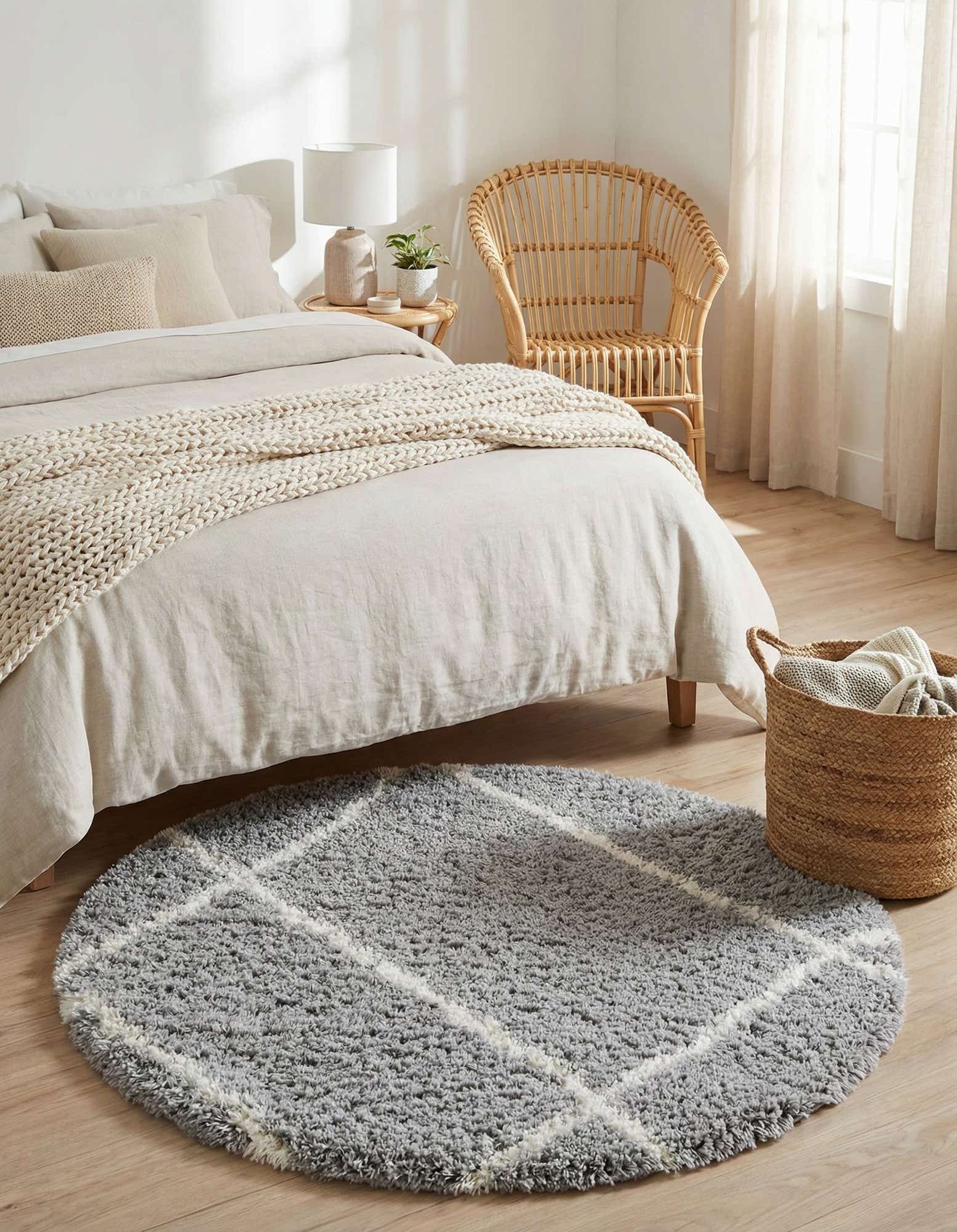 5' x 5' Infinity Shag Round Rug