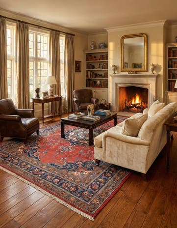 6' 6 x 9' 4 Hand Knotted Sabzevar Persian Wool Rug