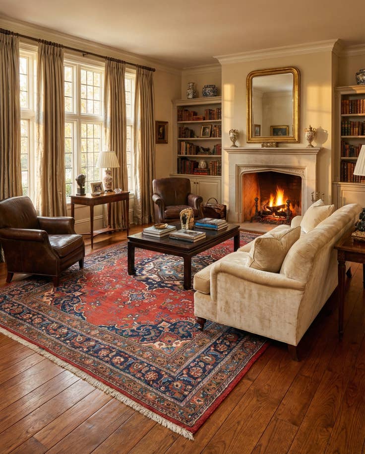 Detail image of 6' 6 x 9' 4 Hand Knotted Sabzevar Persian Wool Rug