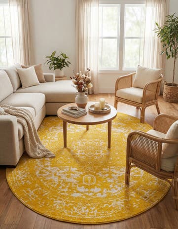 Yellow Arlington Oval Rug