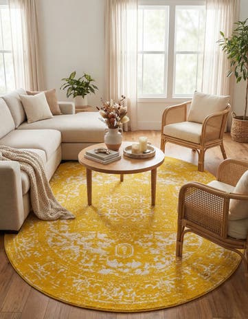 Yellow Arlington Oval Rug