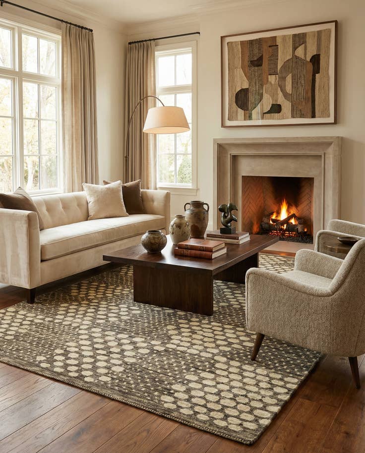 Detail image of 5' 5 x 7' 10 Hand Knotted Kashkuli Rug