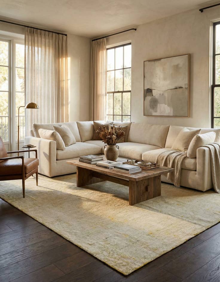 Detail image of 5' 9 x 8' 6  Hand Knotted Darya Wool Rug