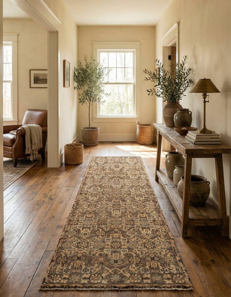 Detail image of 2' 5 x 8' 8 Hamedan Runner Rug