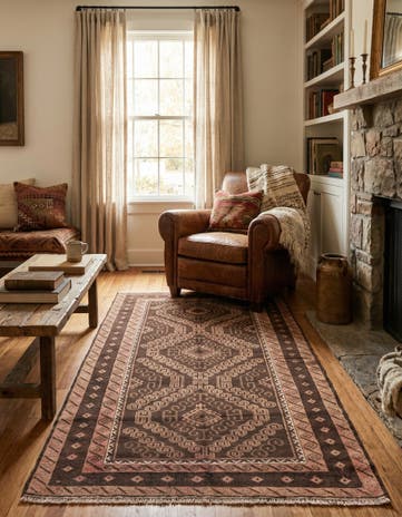 3' 5 x 6' 4 Hand Knotted Ultra Vintage Persian Wool Rug