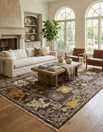 10' 2 x 14' Hand Knotted Oushak Wool Rug