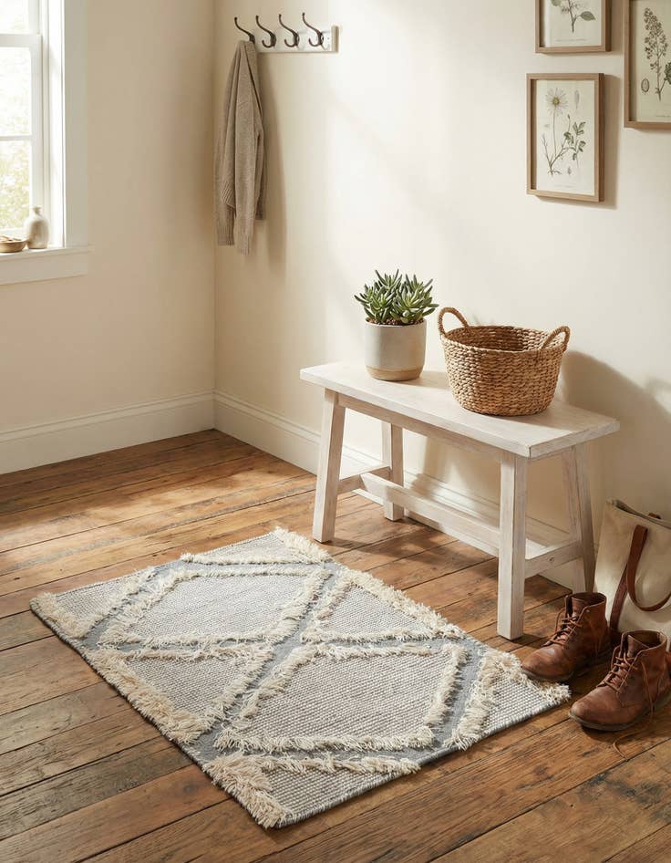 Detail image of 2' 2 x 2' 10  Hand Woven Arizona Wool Rug