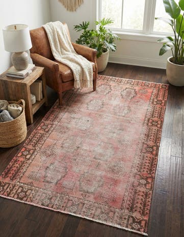 3' 8 x 6' 3 Hand Knotted Ultra Vintage Persian Wool Rug