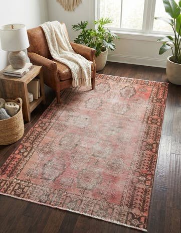 3' 8 x 6' 3 Hand Knotted Ultra Vintage Persian Wool Rug
