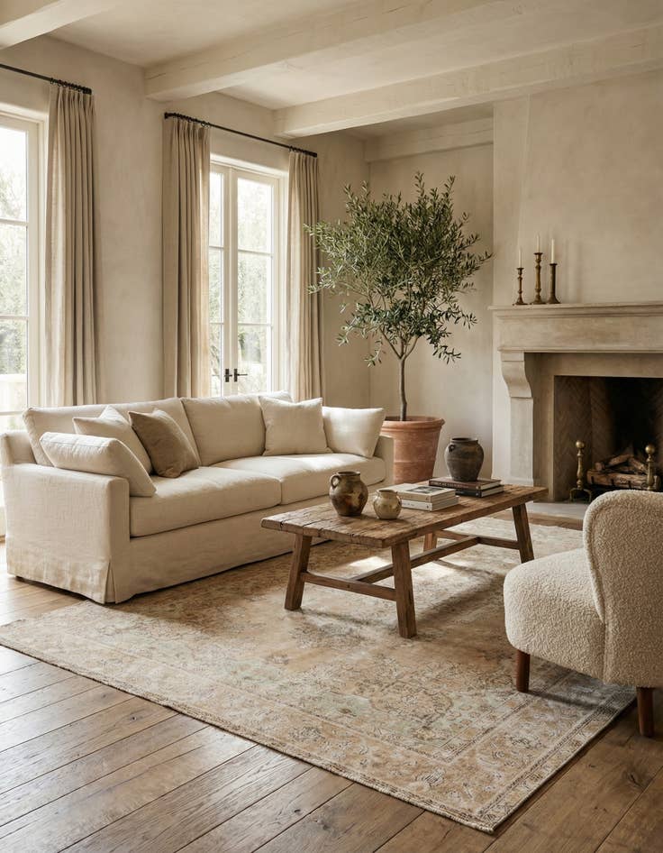 Detail image of  6' 6 x 9' 9  Hand Knotted Ultra Vintage Persian Wool Rug