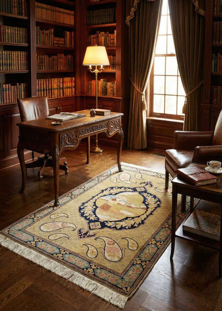 2' 9 x 4' 6 Hand Knotted Tabriz Persian Wool Rug