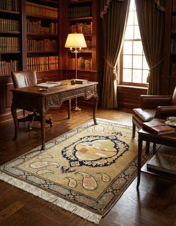 2' 9 x 4' 6 Hand Knotted Tabriz Persian Wool Rug