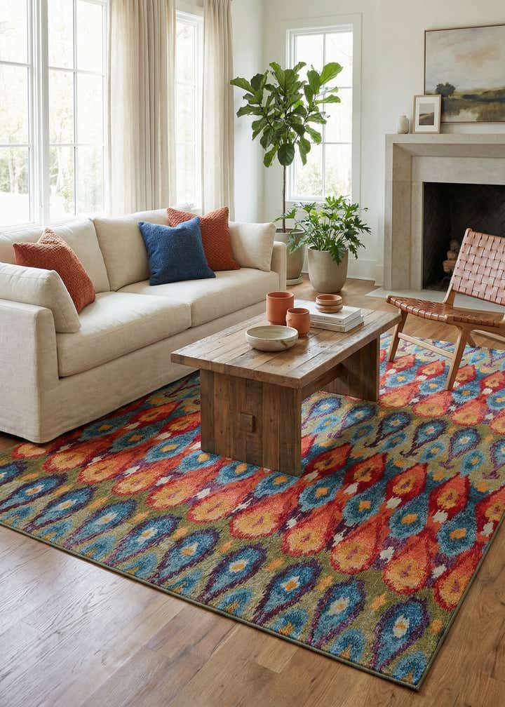 9' x 12' Easy-Clean Modern Indoor / Outdoor Rug