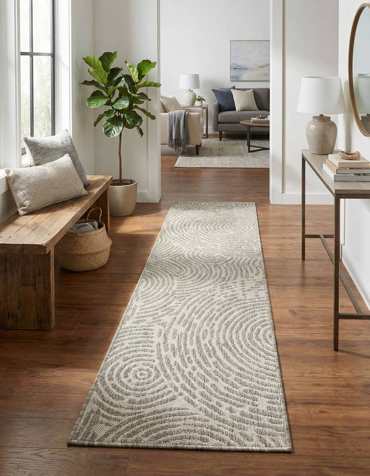 Detail image of 2' x 8' Easy-Clean Modern Indoor / Outdoor Runner Rug