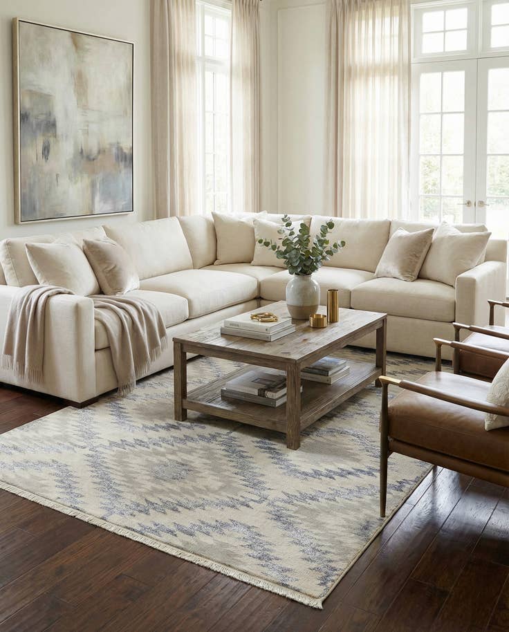 Detail image of 5' x 7' 8 Hand Knotted Darya Rug