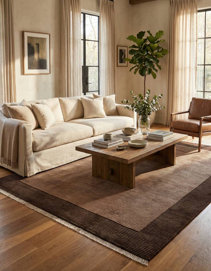 Detail image of 6' 6 x 9' 10 Hand Knotted Darya Wool Rug