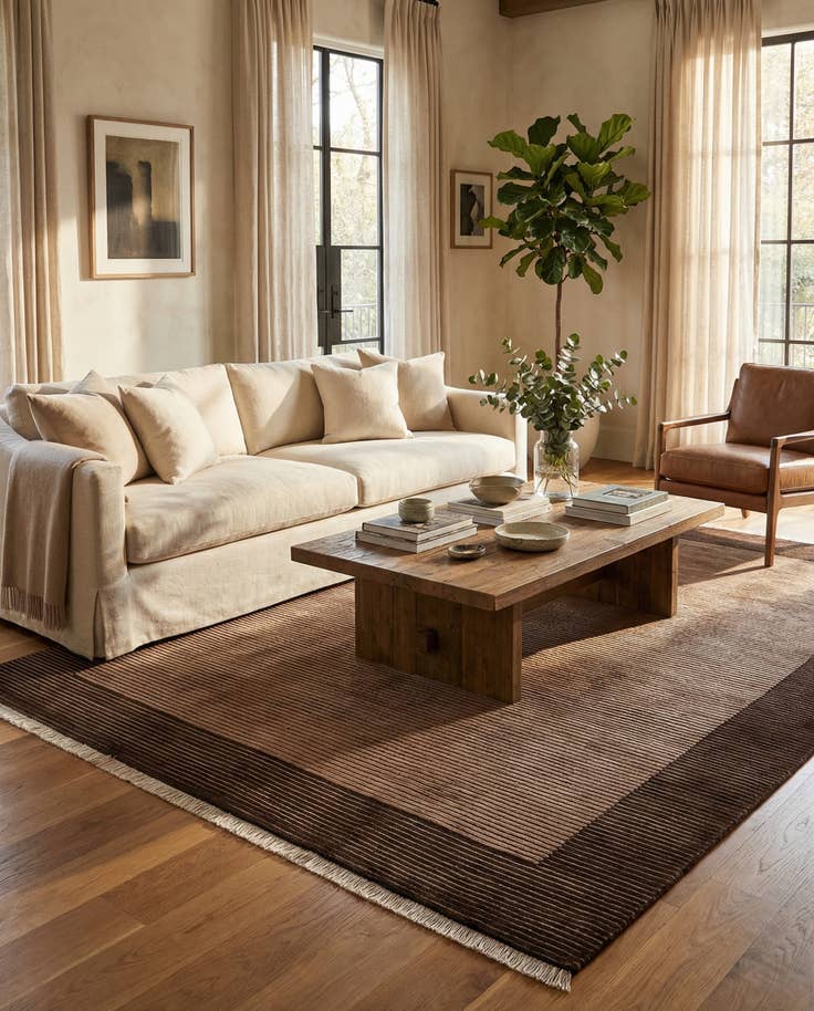 Detail image of 6' 6 x 9' 10 Hand Knotted Darya Wool Rug