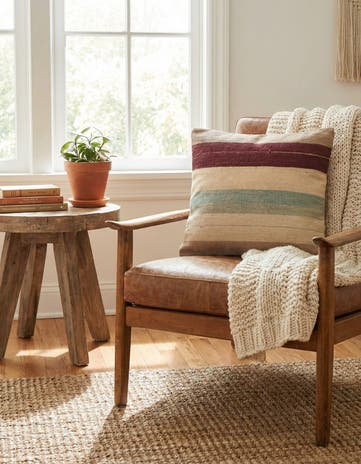 1' 6 x 1' 6 Hand Woven Pillow Wool Square Rug