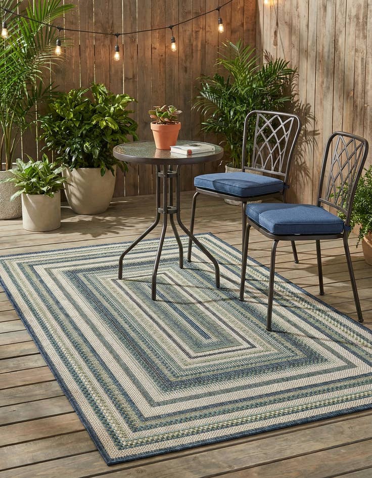 Detail image of  3' 3 x 5' 3  Washable Baja Indoor / Outdoor Rug