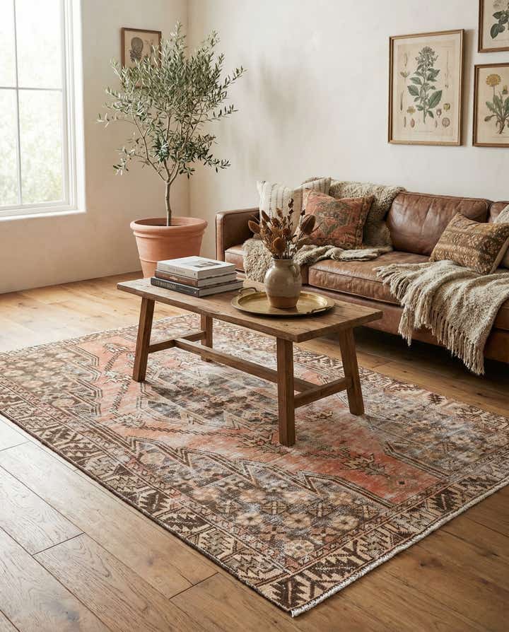 3' 10 x 6' 4 Hand Knotted Ultra Vintage Persian Wool Rug