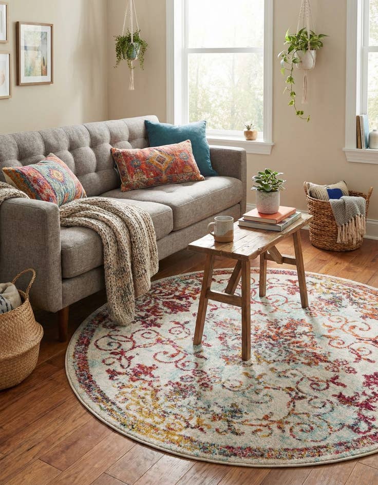 Detail image of 5' 3 x 5' 3 Madeline Round Rug