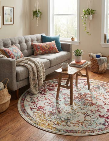 Ivory Madeline Round Rug