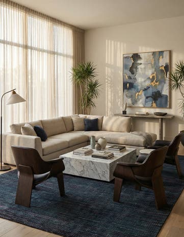 8' 10 x 12' Hand Knotted Darya Wool Rug