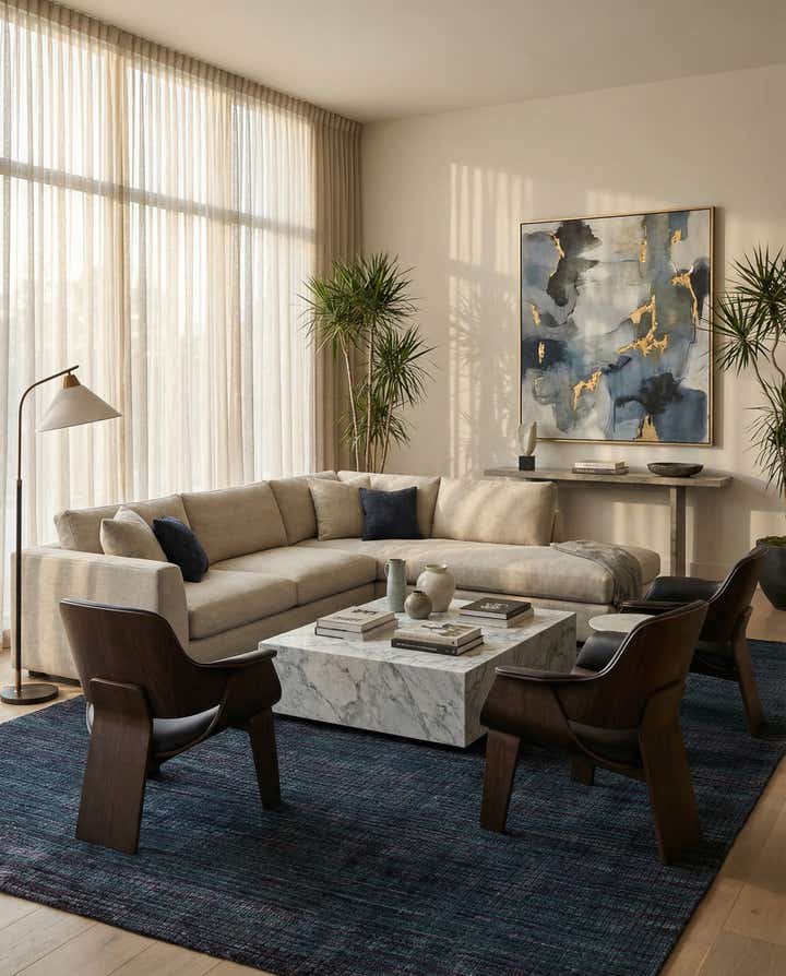 8' 10 x 12' Hand Knotted Darya Wool Rug