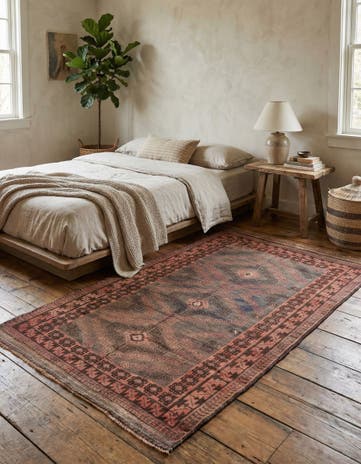 3' 6 x 6' 3 Hand Knotted Ultra Vintage Persian Wool Rug
