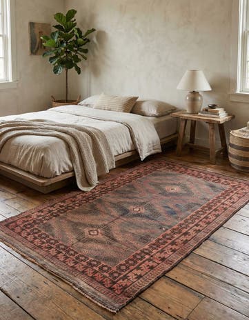 3' 6 x 6' 3 Hand Knotted Ultra Vintage Persian Wool Rug