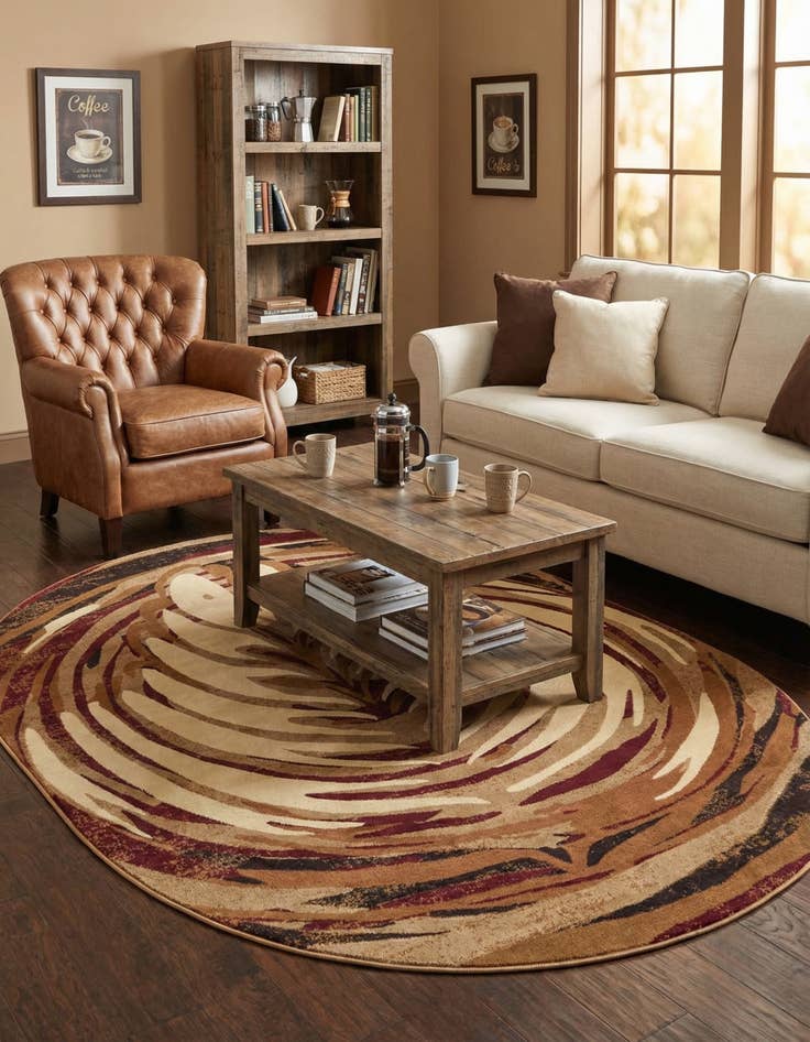 Detail image of 7' 10 x 10' Cafe Oval Rug