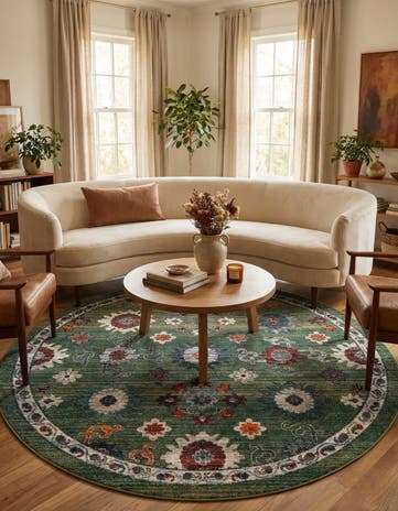 Fern Green Isabella Round Rug