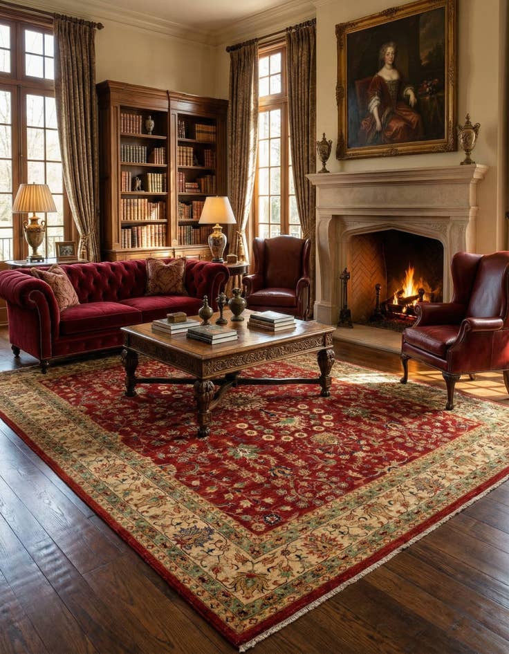 Detail image of  8' x 9' 10 Ariana Fine Wool Rug