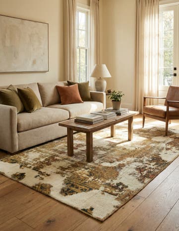 4' 3 x 6' 10 Hand Knotted Ultra Vintage Persian Wool Rug