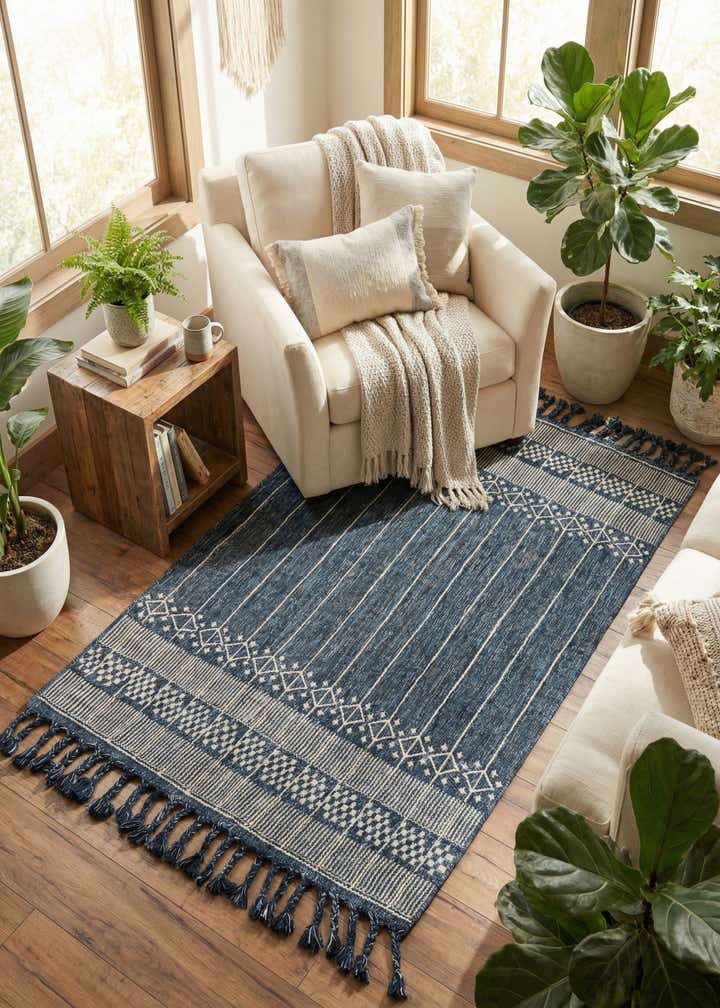 5' 1 x 8' Easy-Clean Eco Bohemian Indoor / Outdoor Rug