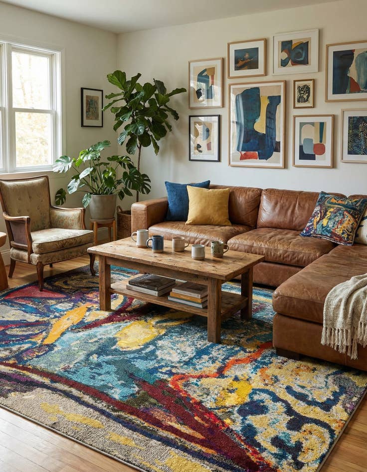 Detail image of 7' 10 x 10'  Washable Haerfest Rug