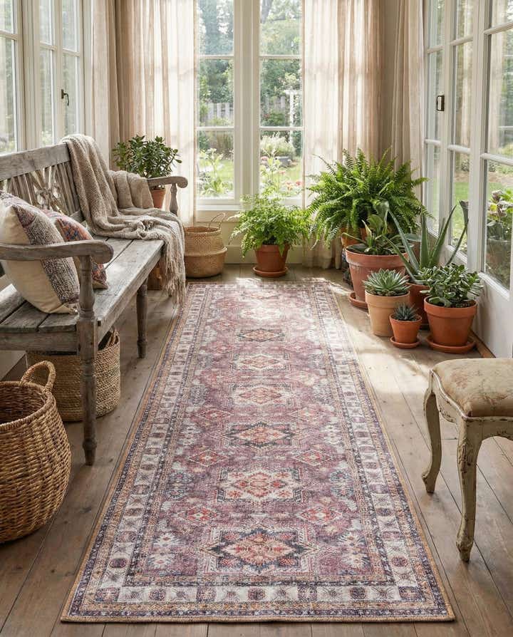 2' 7 x 10' Washable Timeless Runner Rug