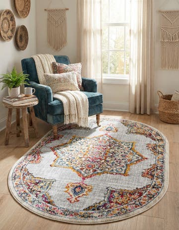 Ivory Budapest Oval Rug