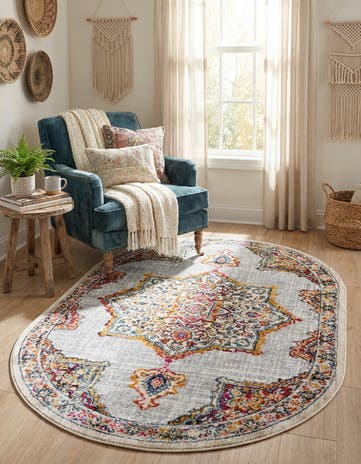 Ivory Budapest Oval Rug