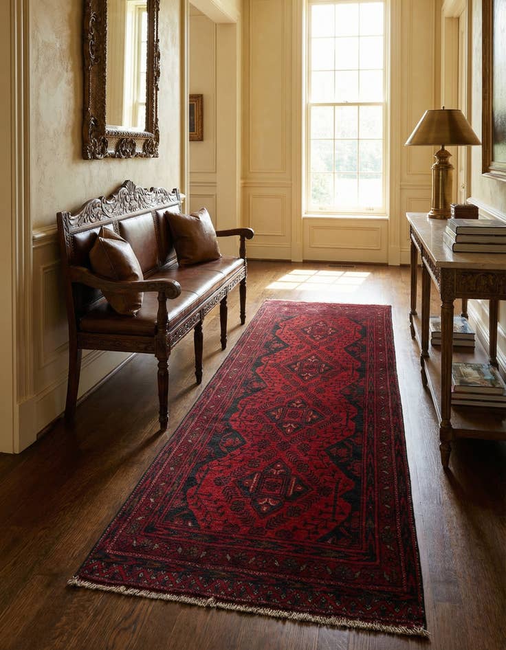 Detail image of  2' 7 x 6' 6  Hand Knotted Khal Mohammadi Wool Square Rug