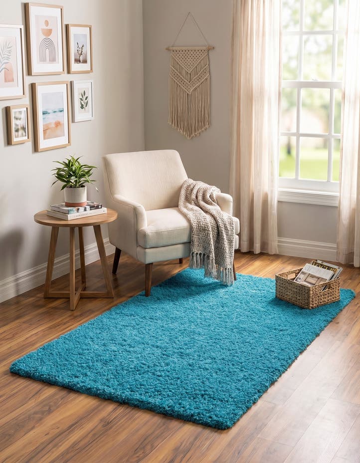 3' x 5' 3 Solid Shag Rug