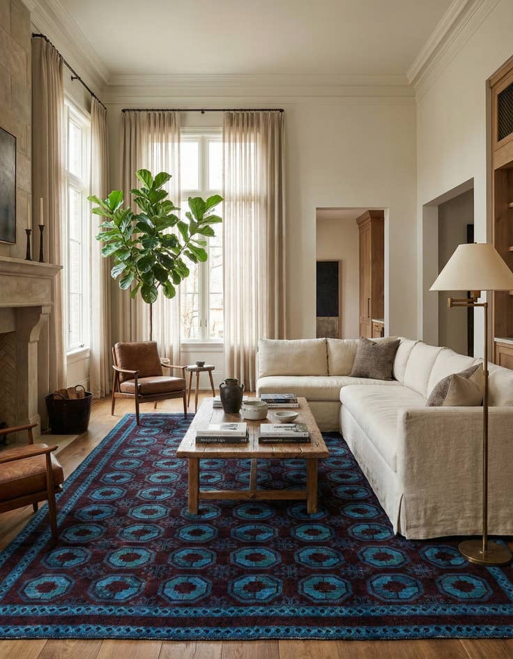 Detail image of 8' 2 x 10' 1  Hand Knotted Moroccan Wool Rug