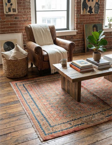 3' 10 x 5' Hand Knotted Ultra Vintage Persian Wool Rug