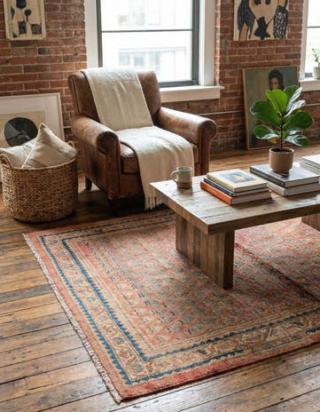 3' 10 x 5' Hand Knotted Ultra Vintage Persian Wool Rug