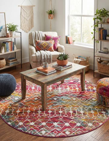 Moroccan Trellis Round Rug