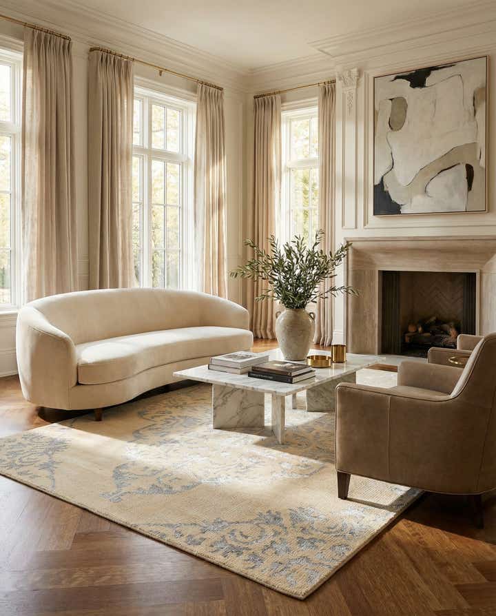 4' 10 x 8' Hand Knotted Darya Rug